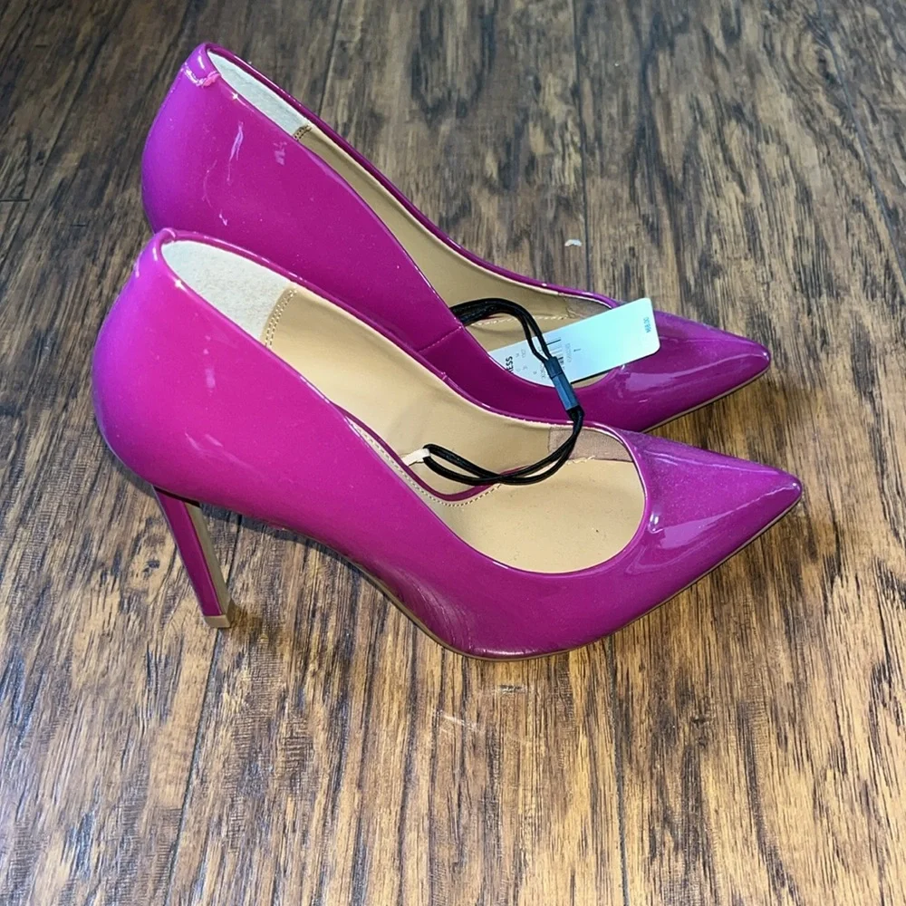 NWT 👠 EXPRESS PINK POINTED-TOE HEELS SIZE 7 - Picture 3 of 5